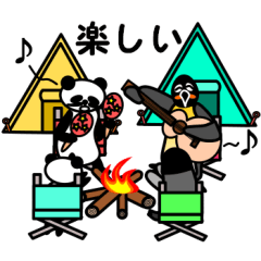 Camping penguin and panda(JP)