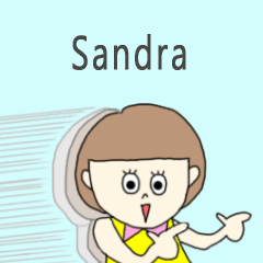 Sandra cute sticker.!!
