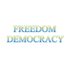 FREEDOM DEMOCRACY STICKERS 1.