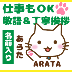 ARATA:Polite greetings.Animal Cat