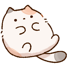 Plump calico cat