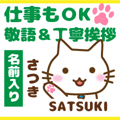 SATSUKI:Polite greetings.Animal Cat