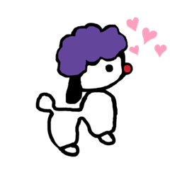 Colorful afro poodle