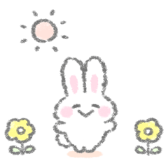 白いこうさぎスタンプ 夏 Line スタンプ Line Store