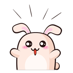 Cartoon rabbit animated sticker
