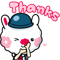 SING SING RABBIT cute & fun stickers V.2