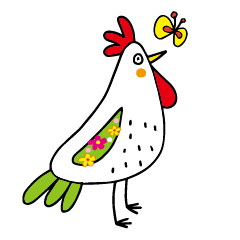 Stylish and Colorful chicken