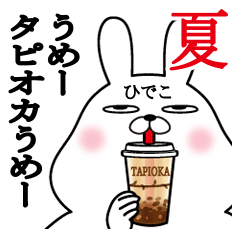 Sticker gift to hideko rabbit boo summer