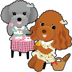 Poodle EMMA & MONET by charaplanets