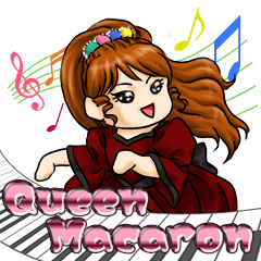 Musical sticker of the Queen Macaron