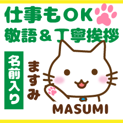 MASUMI:Polite greetings.Animal Cat