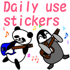 Penguin & Panda's daily use stickers(EN)