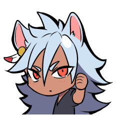 White hair Cat Boy