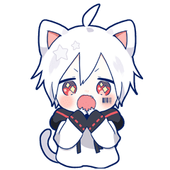 สติ๊กเกอร์ไลน์ Mafumafu Animation sticker (cat)