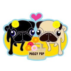 Fawn&BlackPug Sticker#7 Doglife