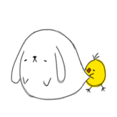 Chubby-HANNAMA-Rabbit&Friends-Sticker-3
