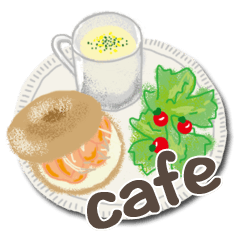 cafe design sticker