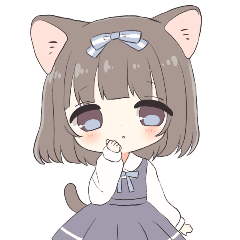 cat girl Meme chan sticker