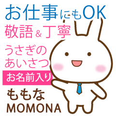 MOMONA: Rabbit.Polite greetings