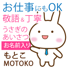 MOTOKO: Rabbit.Polite greetings