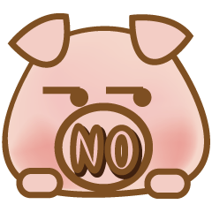 大臉豬豬(the pig like eating apple)