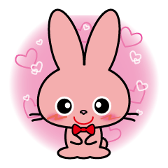 pink rabbit's daily sticker