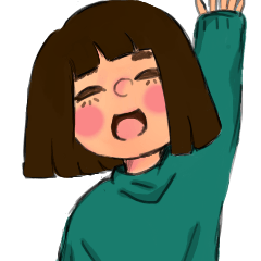 A girl with thick eyebrows