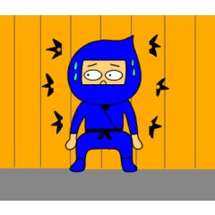 Mysterious blue Ninja