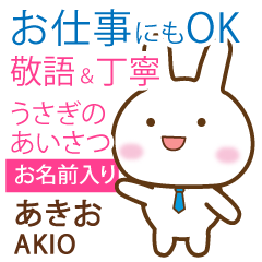 AKIO: Rabbit.Polite greetings