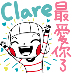 Clare's sticker