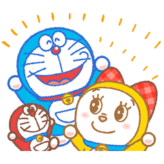 Stiker bergerak Doraemon & Dorami