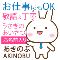 AKINOBU: Rabbit.Polite greetings