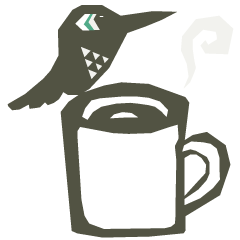 Hummingbird's Coffee Break Sticker