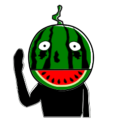 夏に使えるシュールなスタンプすいかさん Line スタンプ Line Store