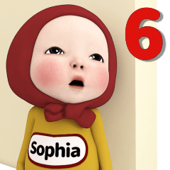 Red Towel#6 [Sophia] Name Sticker