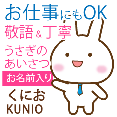 KUNIO: Rabbit.Polite greetings