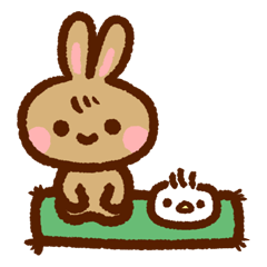 Little rabbit boy Sticker