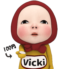 Red Towel#1 [Vicki] Name Sticker