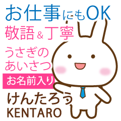 KENTARO: Rabbit.Polite greetings