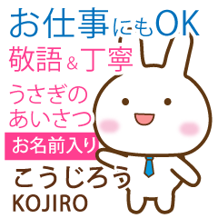 KOJIRO: Rabbit.Polite greetings