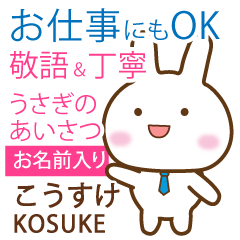 KOSUKE: Rabbit.Polite greetings