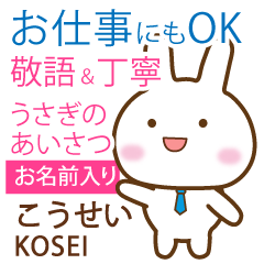 KOSEI: Rabbit.Polite greetings