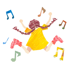Days of girl in yellow and animals