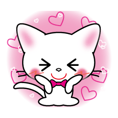 white cat daily sticker