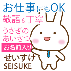 SEISUKE: Rabbit.Polite greetings