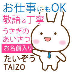 TAIZO: Rabbit.Polite greetings