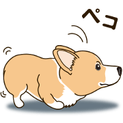 Welsh Corgi's Greeting sticker.