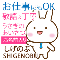 SHIGENOBU: Rabbit.Polite greetings