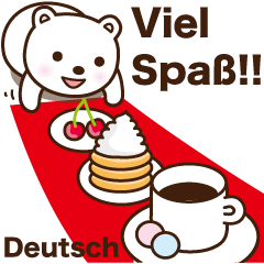 Cheerful polar bear in Deutsch 3