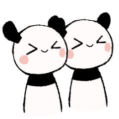 Synchronised panda twins